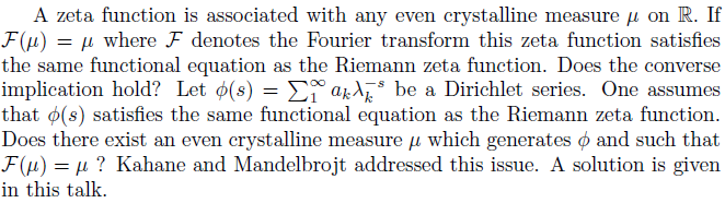 Abstract of Yves Meyer